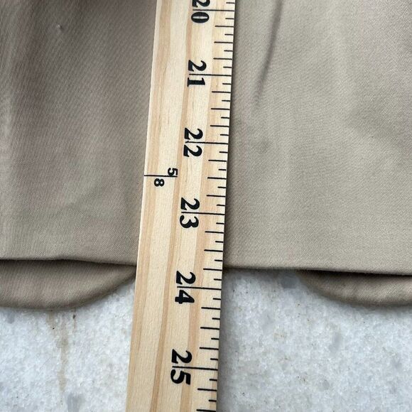 Banana Republic Tan Sateen Blazer Cotton Beige Single Button Short Jacket Sz 2T - Picture 7 of 14